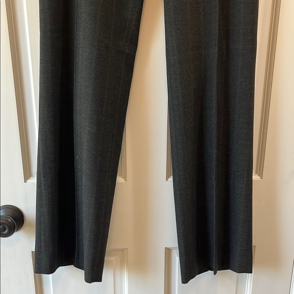 Zara Basic Dark Heathered Black Gray Straight Leg Dress Pants - Size 6 - Picture 4 of 9
